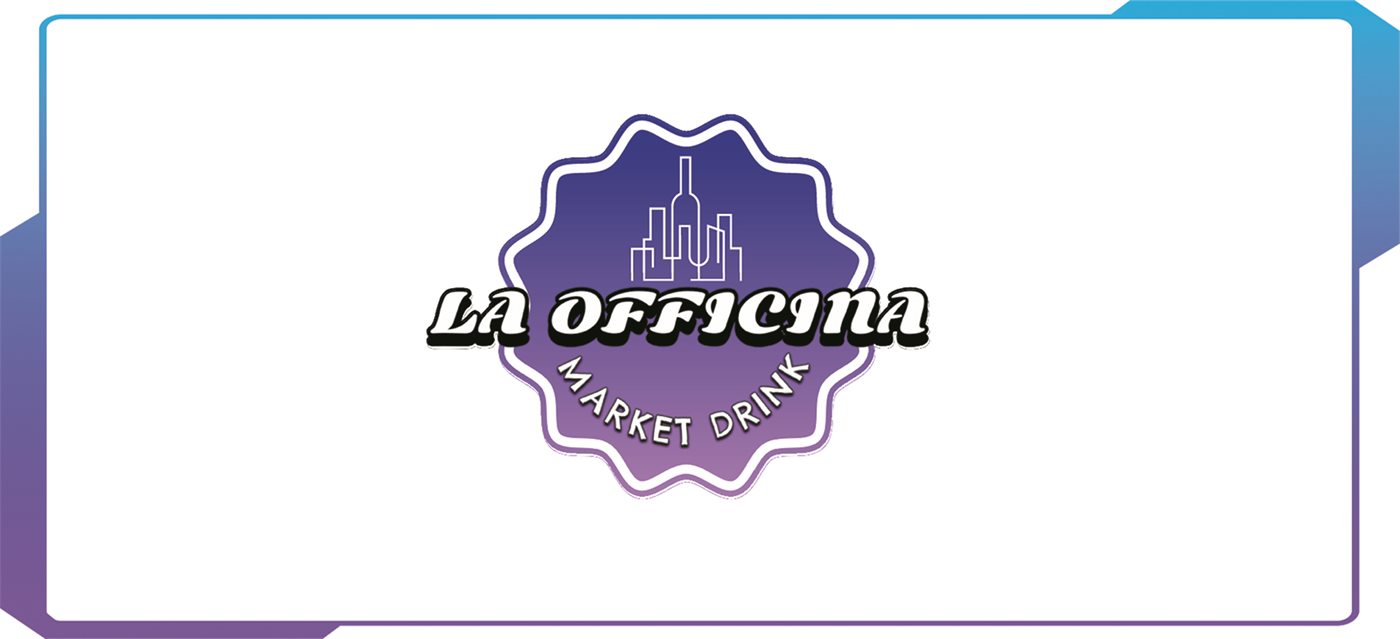 Etiqueta adhesiva La Officina Market Drink