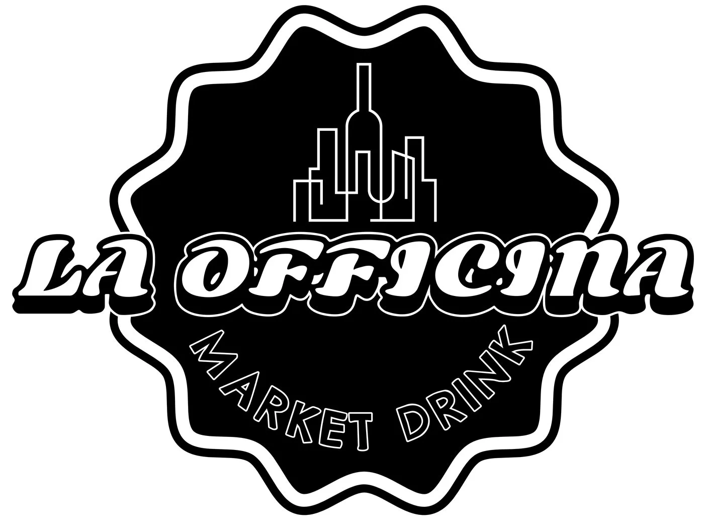 Logo troquelado La Officina Market Drink