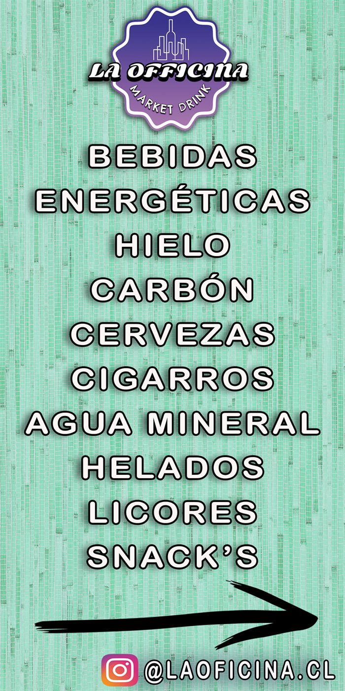 Diseño vertical en tela La Officina con listado de productos